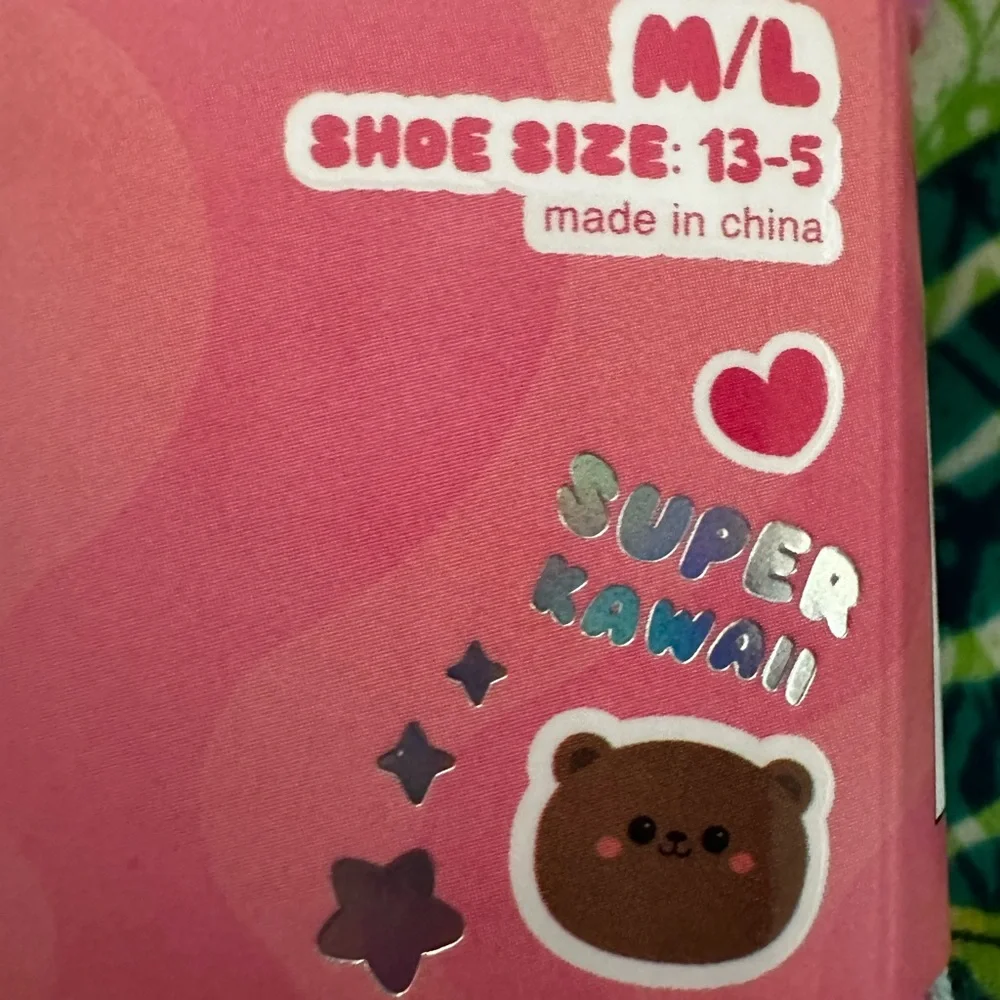 🧦 Capelli New York 8-Pair Quarter Socks Cute Kawaii Bear Heart Print M/L